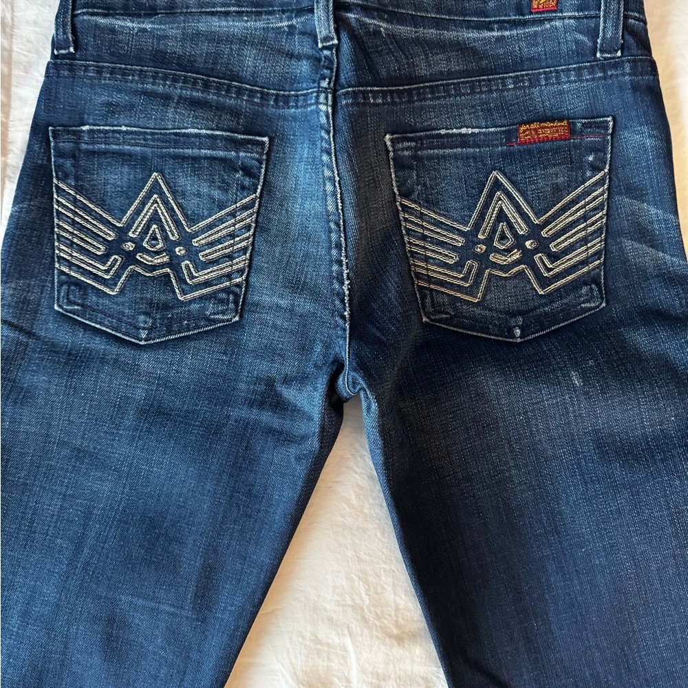 7 For All Mankind Medium/Dark Blue Denim Jeans